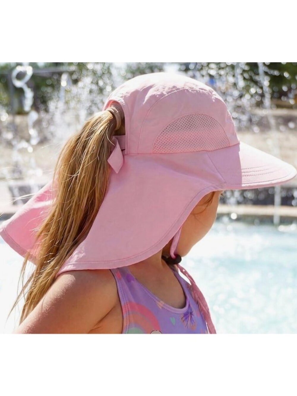 Toddler UPF 50+ Sun Hat Neck Flap Wide Brim UV Protection